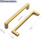 Ravinte 20 Pack Solid 5 Inch Square Cabinet Handles - Brushed Brass Drawer Pulls - Kitchen Hardware and Handles