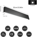 Ralbay Modern Black Bathroom Vanity Light 32.6inch Vanity Light for Bathroom 30W Up and Down Indoor Wall Lighting Fixtures Natural White 4000K
