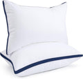 viewstar Bed Pillows Queen Size Set of 2, Hotel Quality, Down Alternative Pillow for Side, Back, or Stomach Sleepers, Navy
