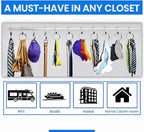 Rolly Hanger® Closet Space Saver – Premium Rotating Aluminum Organizer for Belts, Ties, Hats & Handbags – Heavy Duty 360° Swivel – Declutter & Maximize Storage (2 Pack)
