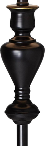 Roman Pebbles Black Bronze Floor Lamp with Print Shade