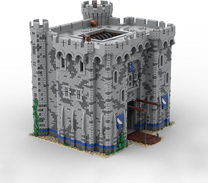 MOC-201635 Medieval Defense Castle Building Blocks Set, Modular Building Model Set 8036PCS for Adults, Collectible Display Model Gift (13214PCS)