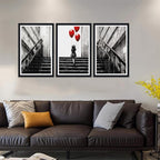 Novatique Street Graffiti Wall Art Banksy Wall Art Abstract Painting Pop Art Wall Decor Colorful Pictures Canvas Prints for Bedroom Bathroom,16" x 24" x 3Pcs