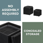 Designs4Comfort Park Avenue Single Ottoman with Stool and Reversible Tray