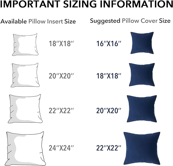 LEBO 12 x 20 Outdoor Waterproof Pillow Inserts - TPU Coated, Soft Fluffy Down Alternative Lumbar Pillows for Patio Couch Sofa - White, Pack of 2