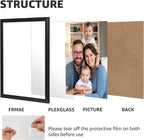 Giftgarden 8x10 Picture Frame Set of 7, Multi Photo Frames for Wall Decor or Tabletop Display, Black