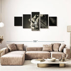 Elephant Stock Christian Prayer Canvas - 5 Panel Pictures Decor - Digital Design Canvas Print - Christian Wall Decor - 80" X 36"