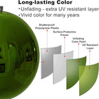 Lime Green 8.0" Extra Large Christmas Ornaments - Christmas Tree Decoration Balls Shatterproof Hanging Shiny Balls for Birthday Holiday Wedding Decorations Set of 2pcs