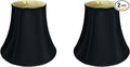Royal Designs, Inc. BSO-704-8BLK/GL-2 True Bell Basic Lamp Shade, 4 x 8 x 7.25, Black with Gold, 2-Pack