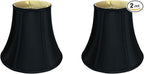 Royal Designs, Inc. BSO-704-8BLK/GL-2 True Bell Basic Lamp Shade, 4 x 8 x 7.25, Black with Gold, 2-Pack