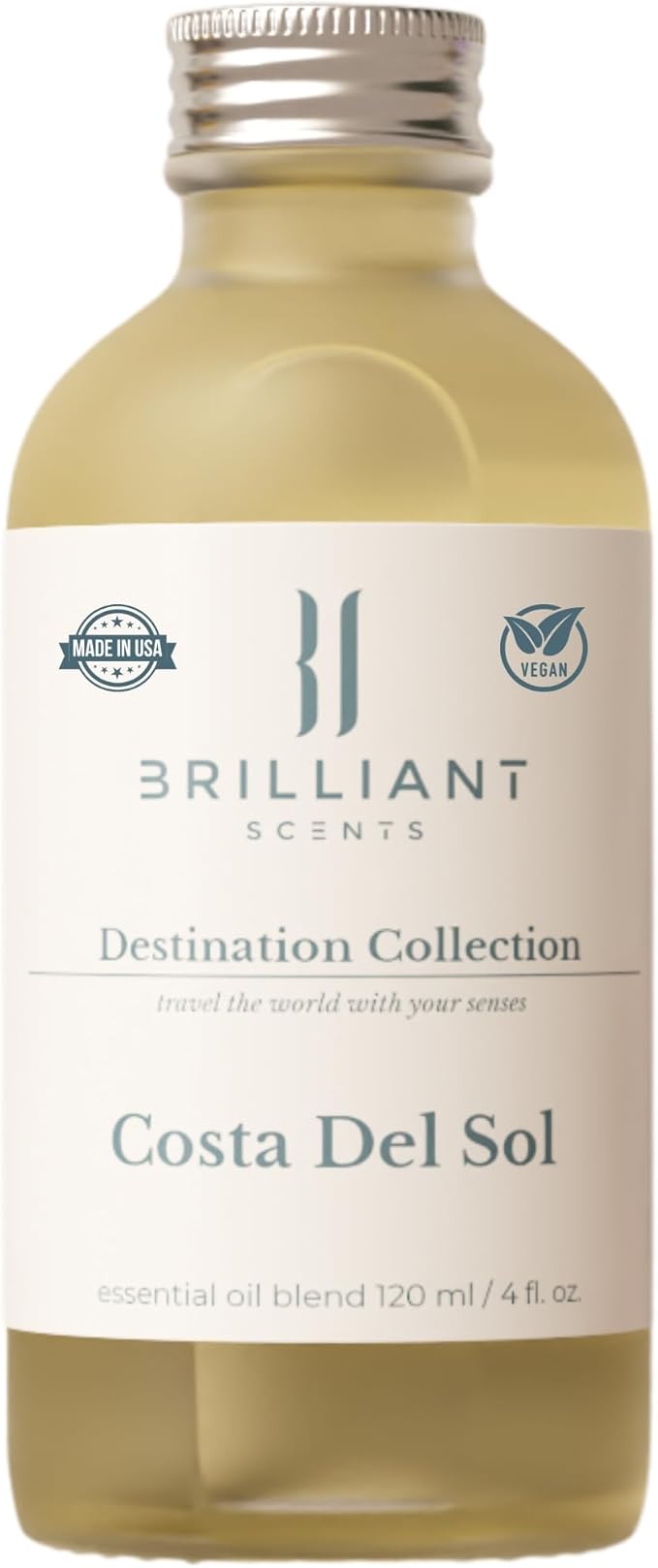 Brilliant Scents - Costa Del Sol | Destination Series | Cardamon, Iris, Lemon Peel - Fragrance Oil - 120ml