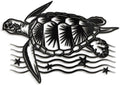 SIGNLEADER Metal Wall Art Decor Turtle Minimalist Modern Abstract Wall Sculpture Hangings Home Decoration for Living Room, Bedroom, Bathroom, Kitchen, Outdoor - 18" Black