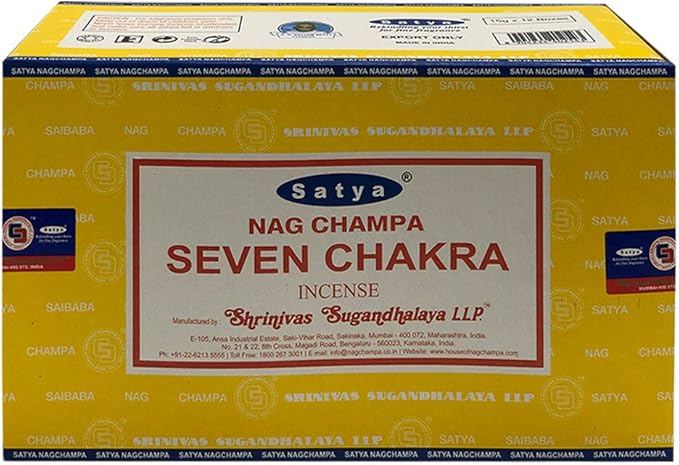 Seven Chakra Incense Sticks and Incense Stick Holder Bundle Insence