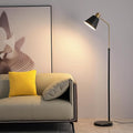 Dimmable Black Vintage Floor Lamps for Living Room Sofa Corner Bedroom Bedside Office,Unique Adjustable Standing Tall Reading Lights with Bright 12W LED Bulb, Modern Industrial Minimalist Home Decor