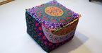 CRAFT KALA Mandala Meditation Floor Pillows Square Pillow Cover Seating Decorative Adults Bohemian Floor Cushion Cover Outdoor Living Room Throw Ottoman Poufs Cover 18X18X14 inches, Multi Six Color