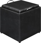 Designs4Comfort Park Avenue Single Ottoman with Stool and Reversible Tray