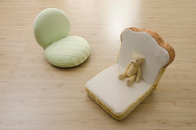 PaletteLife Melon Pan Shape Floorchair, Cookie Crust Bun, Comfy Lazy Sofa Cushion, Floor Pillow Floor Cushion, for Office Dorm Bedroom Décor