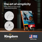 KINGDOM SOLUTIONS MADE IN USA 6-Pack Adjustable Acrylic Easels - Plate Stand - Sturdy Book Stand for Art, Pictures, Plates, Frames - Unique on the Market