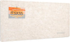 Bulletin Board, 35 x 17 1/2 inches Felt Board - Decorative Pin Board, Cork Board Alternative for Wall, Foldable Self-Adhesive Vision Board Prayer Board with 20 Pushpins - Oatmeal
