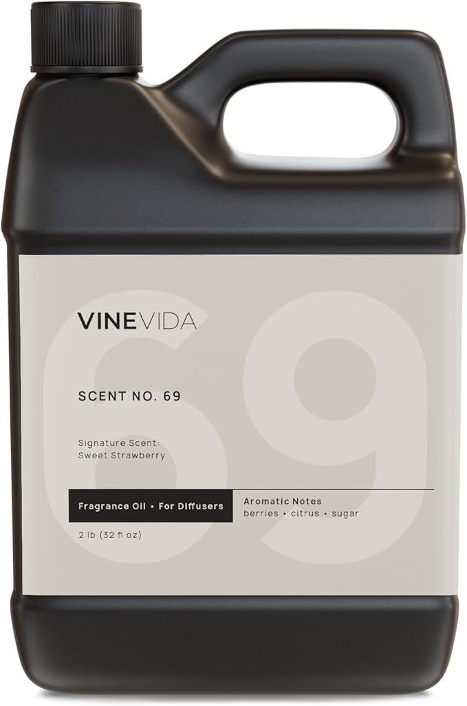VINEVIDA [32 Fl Oz] Sweet Strawberry Fragrance Oil for Cold Air Diffusers, Essential Oils for Diffuser Oil Refill & Air Freshener Room Spray