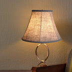 Double Brown Lamp Shade Set of 2, TOOTOO STAR Large Barrel Lampshade for Floor Light and Table Lamp 6x12x8.5 inch, DIY Fabric Natural Linen Hand Crafted, Spider (Brown, 6x12x8.5 inch)