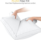 Utopia Bedding Bed Pillows for Sleeping Standard Size (White), Set of 2, Soft & Fluffy Pillow with Down Alternative Filling, Cooling, Hotel Quality, Gusseted Pillow for Back, Stomach or Side Sleepers