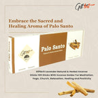 Giftbrit Palo Santo Natural & Herbal Incense Sticks 100 Sticks with Incense Holder for Meditation, Yoga, Church, Relaxation, Healing and Positivity