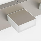 Ralbay 6-Light Brushed Nickel Bathroom Vanity Light Metal Acrylic Modern LED Bathroom Lighting Over Mirror