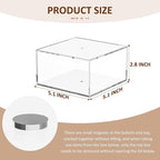 3 Layers Clear Square Acrylic Belt Organizer for Closet, Belt Holder for Accessories, Scarves, Ties, Jewelry, Bracelets-Space-Saving Storage Solution