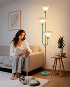 Lightdot 66IN Flower Floor Lamp 3-Lights Vintage Floor Lamps with 3000K Warm White Bulbs Included for Wedding Party Modern Tall Standing Lamp for Living Room/Bedroom/Sofa Beside/Corner Decor