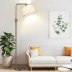 Nintiue [Upgraded] Dimmable Floor Lamp, 1000 Lumens LED Edison Bulb Included, Modern Arc Standing Tall Brown Floor Lamp for Living Room Bedroom Office Dining Room