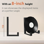 3 Pcs 8 Inch Black Metal Plate Stands for Display, Decorative Table Top Easels Multifunctional Holder for Picture, Book, Platter, Photo