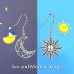URONE 925 Sterling Silver Earrings Hook Dangle Earrings Jewelry Gifts for Women