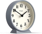 NEWGATE® Theatre Mantel Clock | Modern Classic Round Design | French Navy | Contemporary Style for Desk, Table, Shelf or Bedside