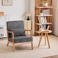 KEIKI Mid-Century Modern Upholstered Accent Chair with End Table, Lounge Chair Combo