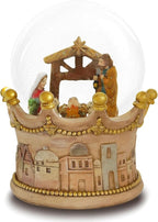 8.25 Inch Height Christmas Snow Globe with LED Light Musical Snowflakes Holiday Decoration, Nativity Scene Oversized Resin Snowglobes, Christmas Holiday Decor.
