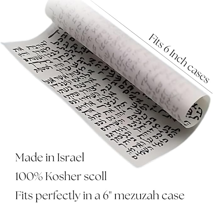 Kosher Mezuzah Scroll From Israel - Klaf Mezuza Parchment by ProShofar (5")