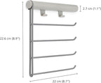 Joseph Joseph Orderly Belt, Tie & Scarf Hanging Rail, Closet Wardrobe Accessory Organizer, 4 Rails Rack Storage, 2 Belt Hooks