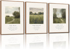 CHDITB Vintage Christian Framed Canvas Wall Art Set, The Way The Truth The Life Wall Decor, Bible Verse Artwork Scripture Wall Painting, Religious Art Prints for Living Room Bedroom Office 16"x24"x3