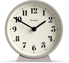 NEWGATE® Theatre Mantel Clock | Modern Classic Round Design | Stone | Contemporary Style for Desk, Table, Shelf or Bedside