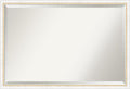 Amanti Art White Wall Mirror 26x38 Morgan White Gold Rectangle Bathroom Mirror for Wall Decor Living Room, Large Modern Wood Frame, Hangs Horizonally and Vertically, Bathroom Decor, Beveled Edge