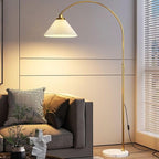CraftThink Floor Lamp, Contemporary Metal Corner Lamp with Geometric Shade, E26 One-Light Tall Lamp Standing Lamp for Bedroom Reading Living Room, Bulb not Included (Golden)