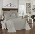 King Charles Modern Farmhouse Floral Matelasse Bedspread, 100% Cotton Breathable Bedding, Full/Queen, Grey