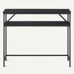 Amazon Basics Rectangular Console Table with Storage Shelf, Steel Frame, 11.8" D x 39.4" W x 31.5" H(in), Black