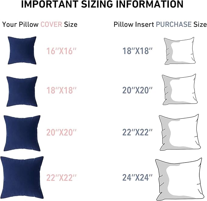 Leeden 30 x 30 Pillow Inserts (Set of 2) - Throw Pillow Inserts with 100% Cotton Cover - 30 Inch Square Interior Sofa Pillow Inserts - Decorative Pillow Insert Pair - White Couch Pillow