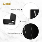 SIGNLEADER Metal Wall Art Decor Zebra Stripe Minimalist Modern Abstract Wall Sculpture Hangings Home Decoration for Living Room, Bedroom, Bathroom, Kitchen, Outdoor - 30" Black