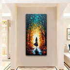 Alenoss Hand Painted Modern Oil Paintings on Canvas Wall Art Vertical Abstract Painting Large Contemporary Wall Art Textrued Wall Painting for Living Room Bedroom