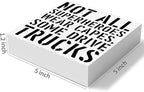 Truck Driver Wooden Box Sign Home Wall Decor 5 X 5 Inch Rustic Not All Superheroes Wear Capes Some Drive Trucks Wood Box Sign