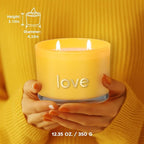 KONNI 2 Wick Vanilla Love Scented Candles for Home, Relaxing Soy Candles, 12.35oz Luxury Love Aromatherapy Candle for Women Men, 60 Hours Long Lasting Candle, Clean Burning Jar Candle, Romantic Gifts