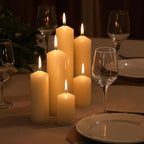 18 Pack Ivory Pillar Candles Bulk Set, 2x3 2x4 2x6 Inch - 6 Each Size, Dripless Smokeless Clean Burning for Wedding Centerpieces, Home Decor, Church, Romantic Ambiance！